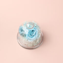 Флорариум из стабилизированных цветов в колбе