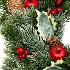 Вінок «Ялиновий з яблуками та шишками»