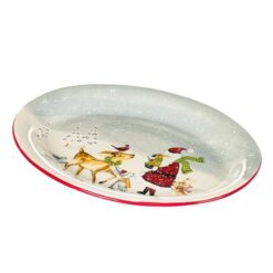 Тарілка «Дід Мороз з тваринами»