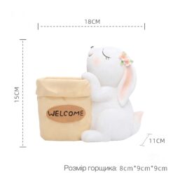 кашпо, органайзер, декор, квіти, сукуленти, зайчик, подарунок