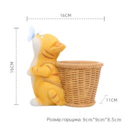 кашпо, органайзер, декор, квіти, сукуленти, котик, подарунок