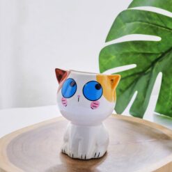 кашпо, котик, вазон для цветов, подарок, декор