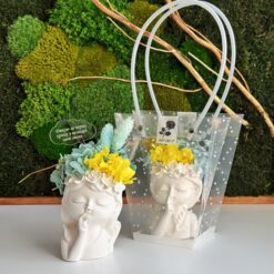 кашпо Дівчина Україночка вчителю з топером