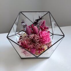 Флораріум в ікосаедрі із сухоцвітами