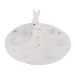 подставка для яиц Белый кролик в саду 5101-007, керамическая подставка для яиц 14 см, пасхальная подставка Белый кролик в саду, фигурка кролика с подставкой для яиц, подставка для 6 яиц керамическая, подставка для яиц с кроликом 14 см, підставка для яєць Білий кролик у саду 5101-007, керамічна підставка для яєць 14 см, великодня підставка Білий кролик у саду, фігурка кролика з підставкою для яєць, підставка для 6 яєць керамічна, підставка для яєць з кроликом 14 см