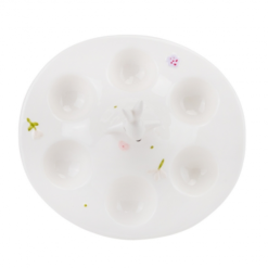 подставка для яиц Белый кролик в саду 5101-007, керамическая подставка для яиц 14 см, пасхальная подставка Белый кролик в саду, фигурка кролика с подставкой для яиц, подставка для 6 яиц керамическая, подставка для яиц с кроликом 14 см, підставка для яєць Білий кролик у саду 5101-007, керамічна підставка для яєць 14 см, великодня підставка Білий кролик у саду, фігурка кролика з підставкою для яєць, підставка для 6 яєць керамічна, підставка для яєць з кроликом 14 см