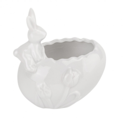 ємність для зберігання Мелодія весни 11 см 5009-034, керамічна ємність кролик, великодня ємність для солодощів, декор для великоднього столу, святкова ємність яйце, підставка для спецій у вигляді кролика, біла ємність для солодощів, великодній кошик-кролик, керамічне яйце з кроликом, пасхальний декор кераміка, емкость для хранения Мелодия весны 11 см 5009-034, керамическая емкость кролик, пасхальная емкость для сладостей, декор для пасхального стола, праздничная емкость яйцо, подставка для специй в виде кролика, белая емкость для сладостей, пасхальная корзинка-кролик, керамическое яйцо с кроликом, пасхальный декор керамика