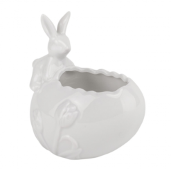 ємність для зберігання Мелодія весни 11 см 5009-034, керамічна ємність кролик, великодня ємність для солодощів, декор для великоднього столу, святкова ємність яйце, підставка для спецій у вигляді кролика, біла ємність для солодощів, великодній кошик-кролик, керамічне яйце з кроликом, пасхальний декор кераміка, емкость для хранения Мелодия весны 11 см 5009-034, керамическая емкость кролик, пасхальная емкость для сладостей, декор для пасхального стола, праздничная емкость яйцо, подставка для специй в виде кролика, белая емкость для сладостей, пасхальная корзинка-кролик, керамическое яйцо с кроликом, пасхальный декор керамика