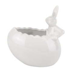 ємність для зберігання Мелодія весни 11 см 5009-034, керамічна ємність кролик, великодня ємність для солодощів, декор для великоднього столу, святкова ємність яйце, підставка для спецій у вигляді кролика, біла ємність для солодощів, великодній кошик-кролик, керамічне яйце з кроликом, пасхальний декор кераміка, емкость для хранения Мелодия весны 11 см 5009-034, керамическая емкость кролик, пасхальная емкость для сладостей, декор для пасхального стола, праздничная емкость яйцо, подставка для специй в виде кролика, белая емкость для сладостей, пасхальная корзинка-кролик, керамическое яйцо с кроликом, пасхальный декор керамика