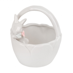 керамическая корзинка кролик, керамічний кошик кролик