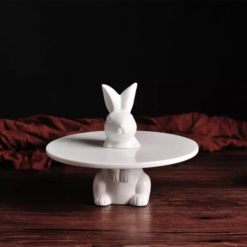 Підставка білий кролик для десерту
