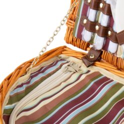 кошик із лози для пікніка на 2 особи