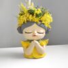 Велике кашпо Жовта фея з букетиком