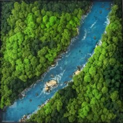 Панно Річка зі стабілізованого моху Преміум якості