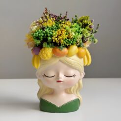 Кашпо девочка Фруктовый венок
