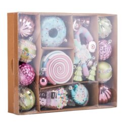 набір ялинкових прикрас у вигляді солодощів
