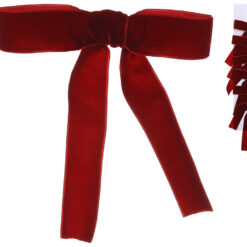 Набір бордових оксамитових бантів